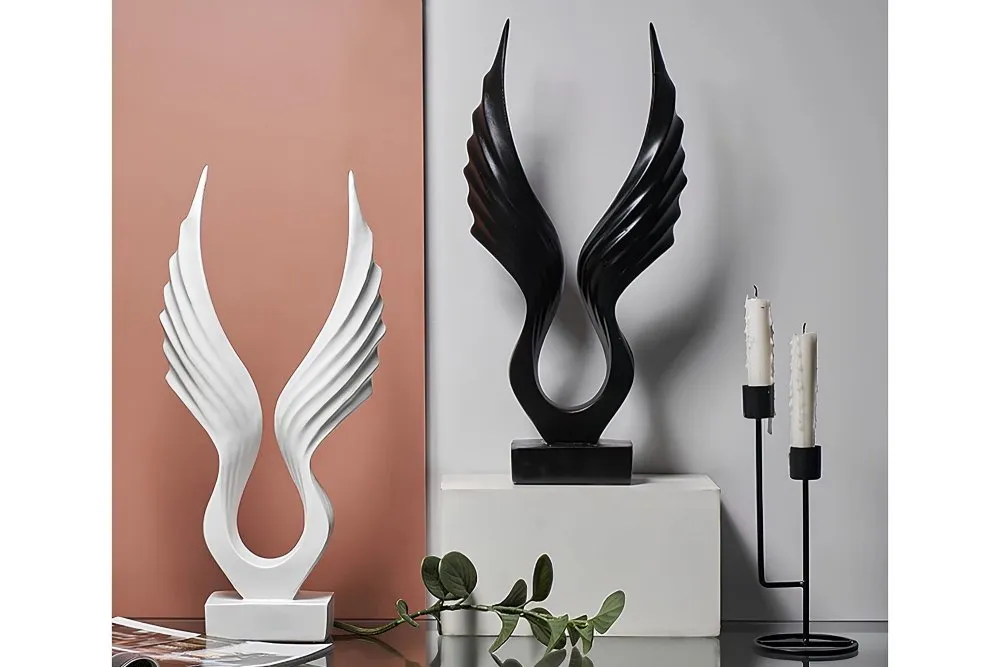Decorative Object crno- bela figura CY0353