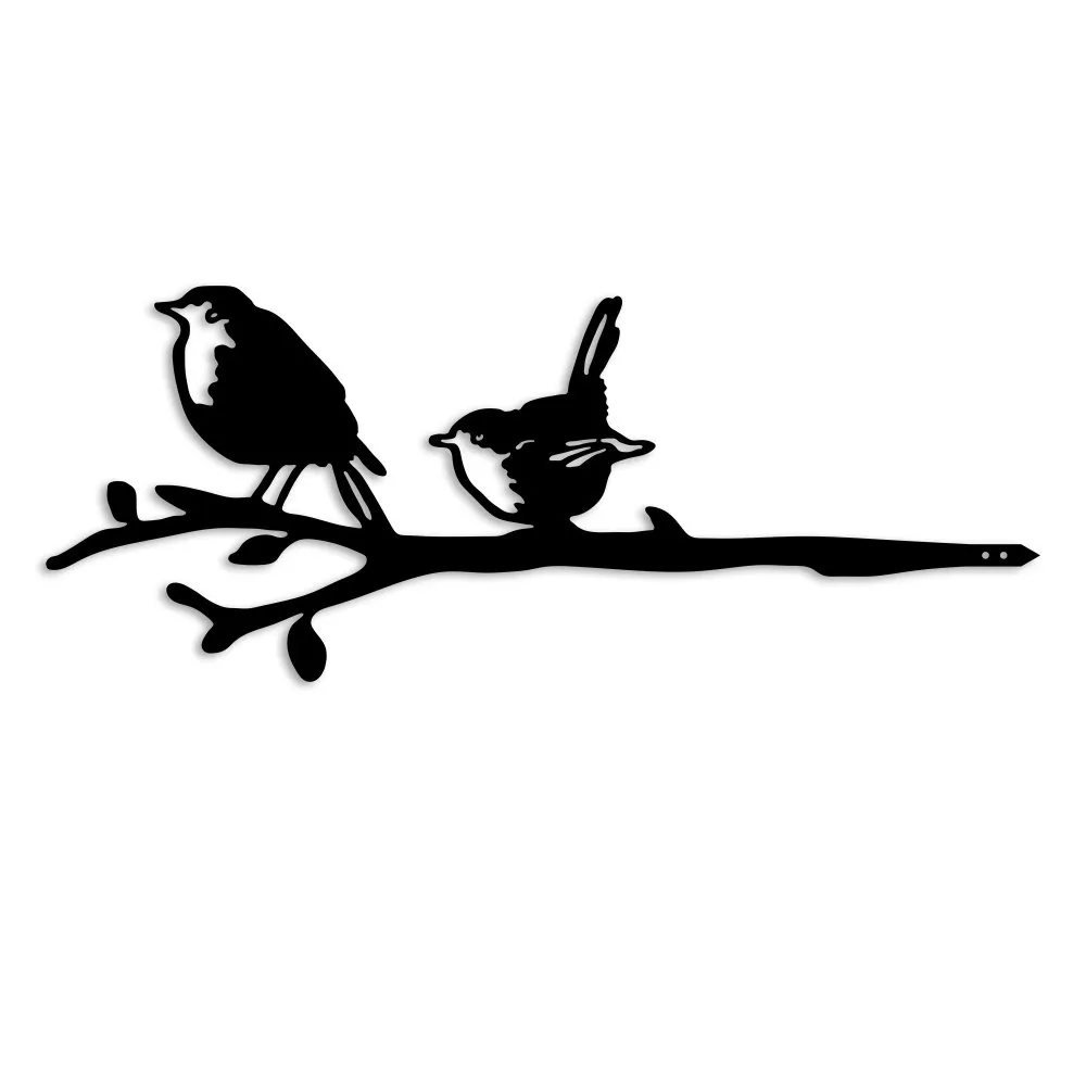 Decorative Object figura Bird On The Branch 03 Black