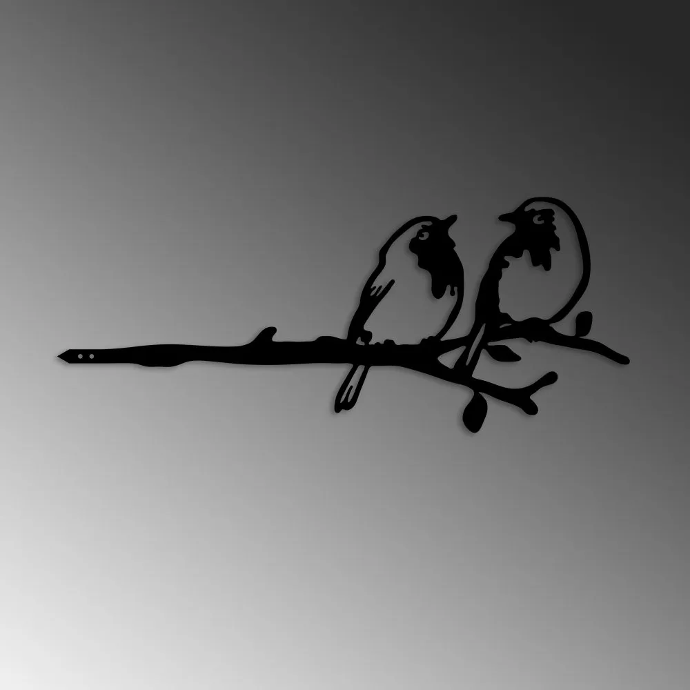 Decorative Object figura Bird On The Branch 06 Black