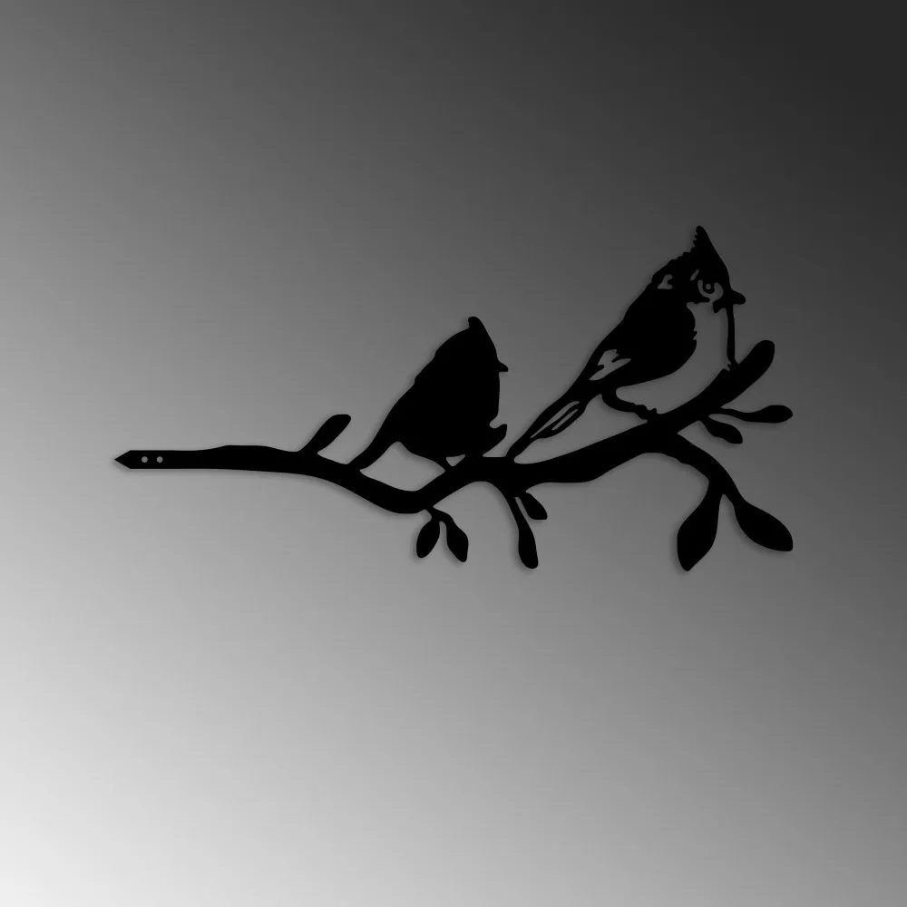 Decorative Object figura Bird On The Branch 07 Black