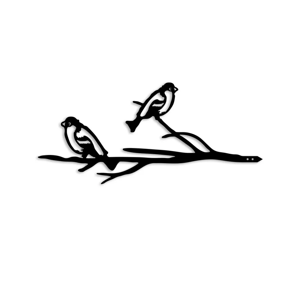 Decorative Object figura Bird On The Branch 08 Black