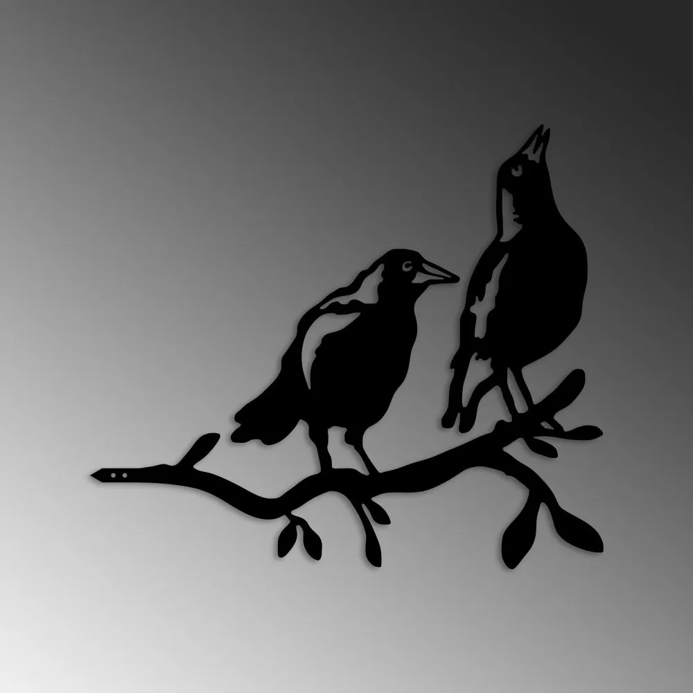 Decorative Object figura Bird On The Branch 09 Black