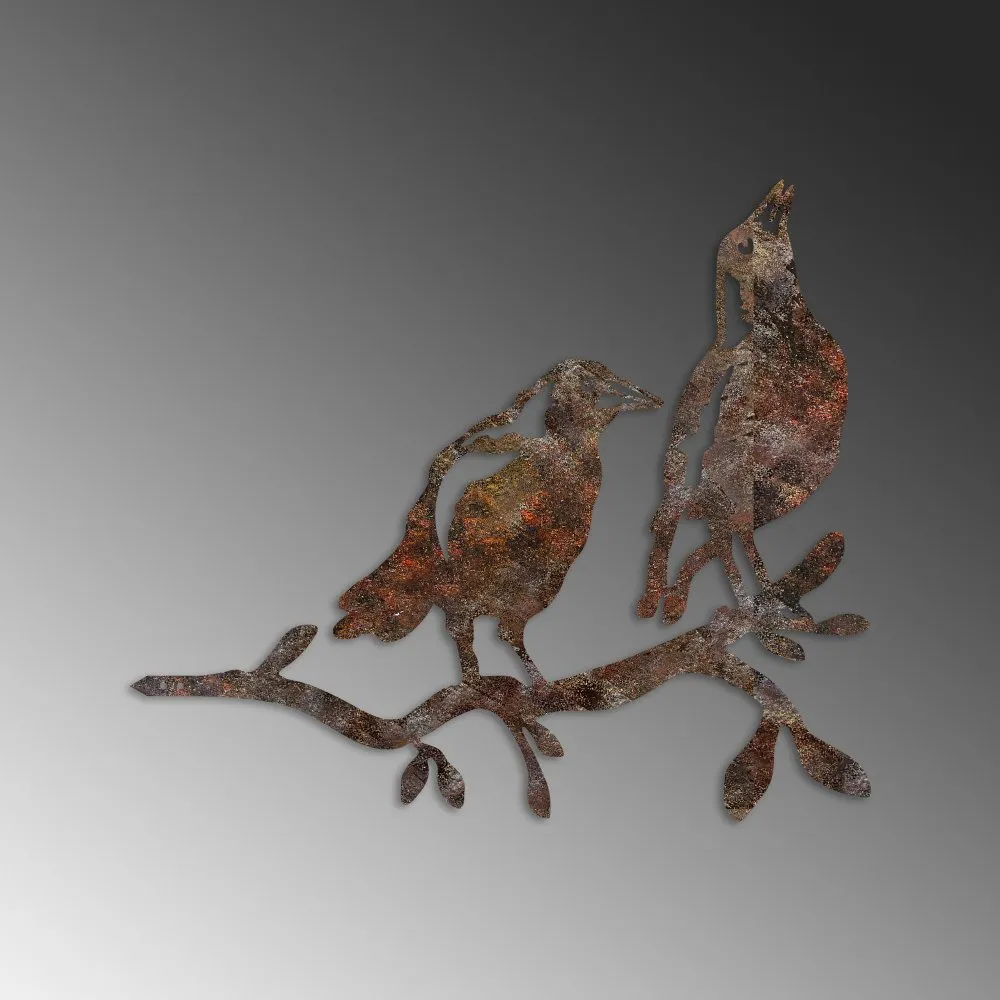 Decorative Object figura Bird On The Branch 09 Brown