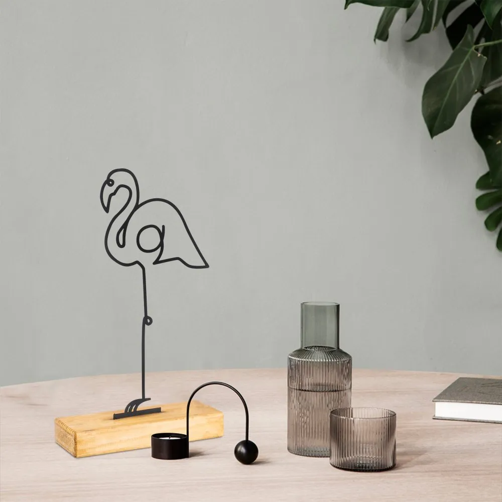 Decorative Object figura Stork Black