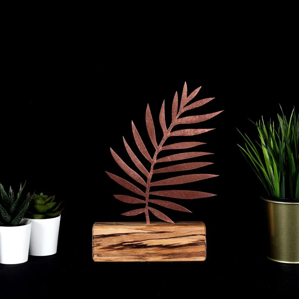 Decorative Object figure Palm Leaf Bronze
