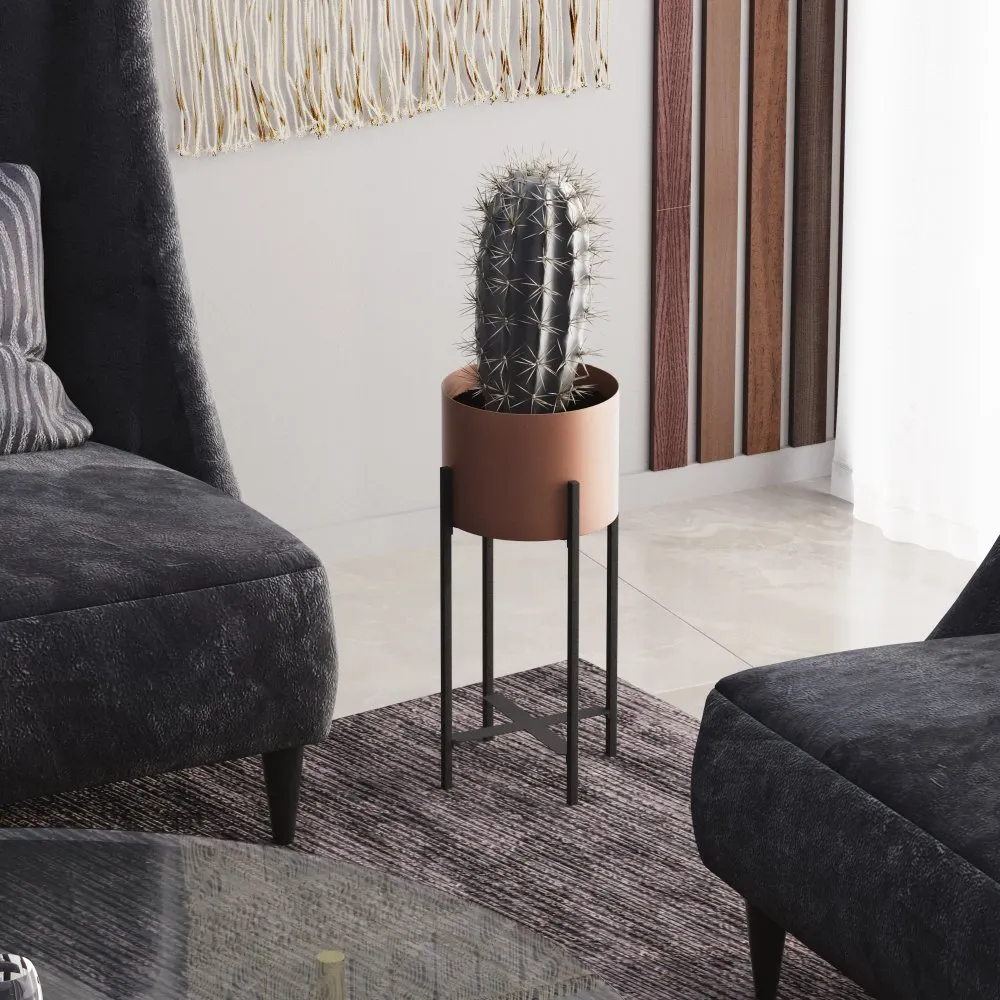 Decorative Pot bakar crna saksija GED 026 B