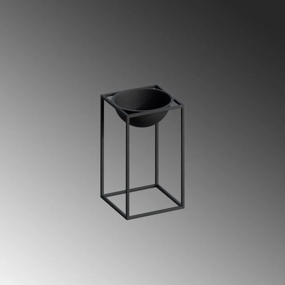 Decorative Pot crna metalna saksija GED 022