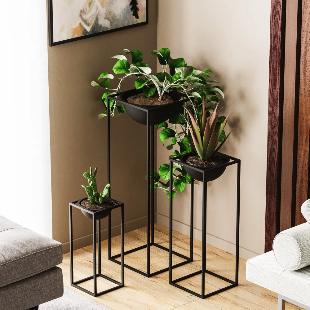 Decorative Pot crna saksija GED 019