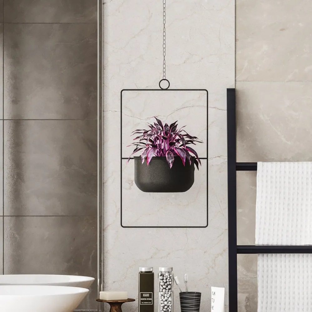 Decorative Pot crna saksija Parapet Black
