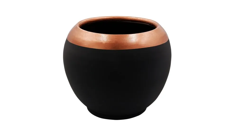 Decorative Pot saksija Sirius 15 Black Brown