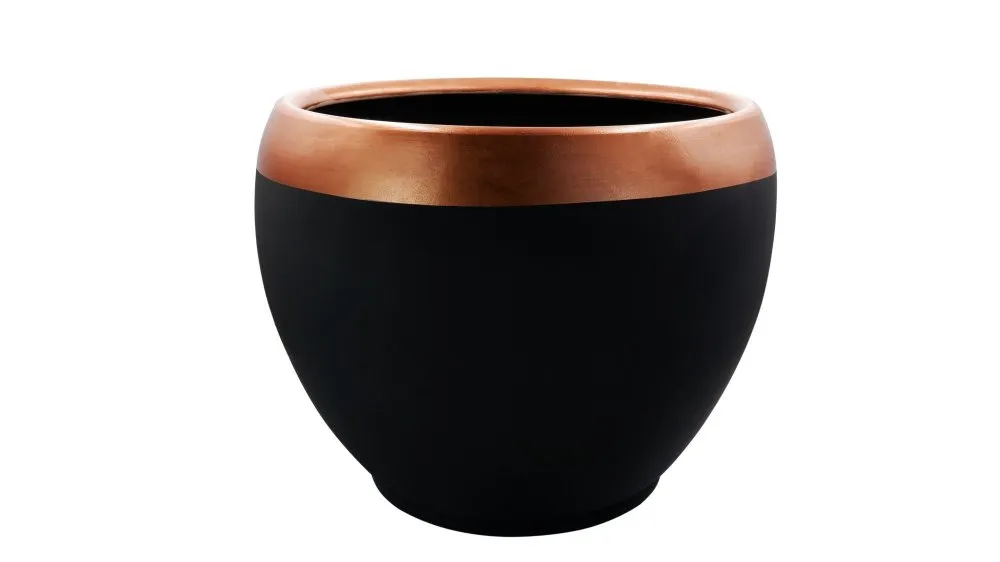 Decorative Pot Sirius 38 Black Brown