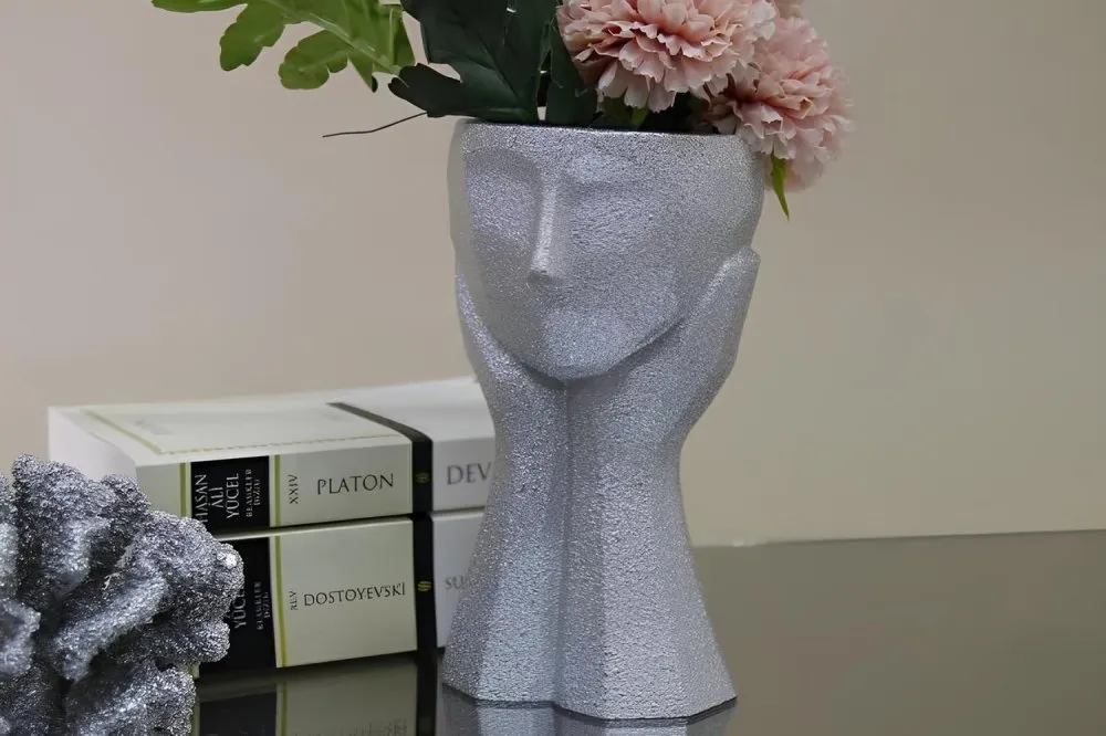 Decorative Pot srebrna boja vaze CY0457