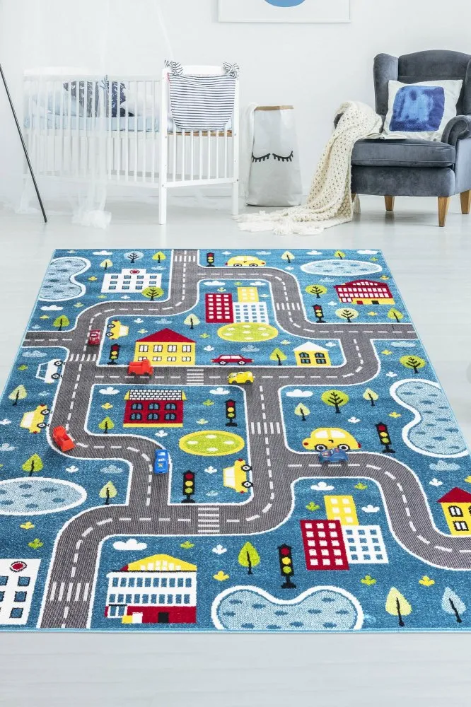 Dečiji tepih Mavi Trafik Blue 120 x 170 (733MLC1114)