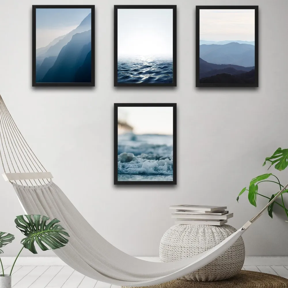 Dekorativna slika u okviru (4 komada) Blue Heaven Set