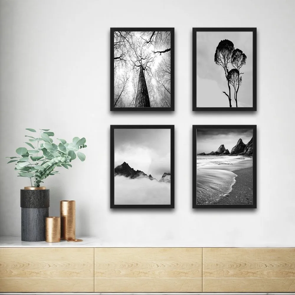 Dekorativna slika u okviru (4 komada) Branches Set