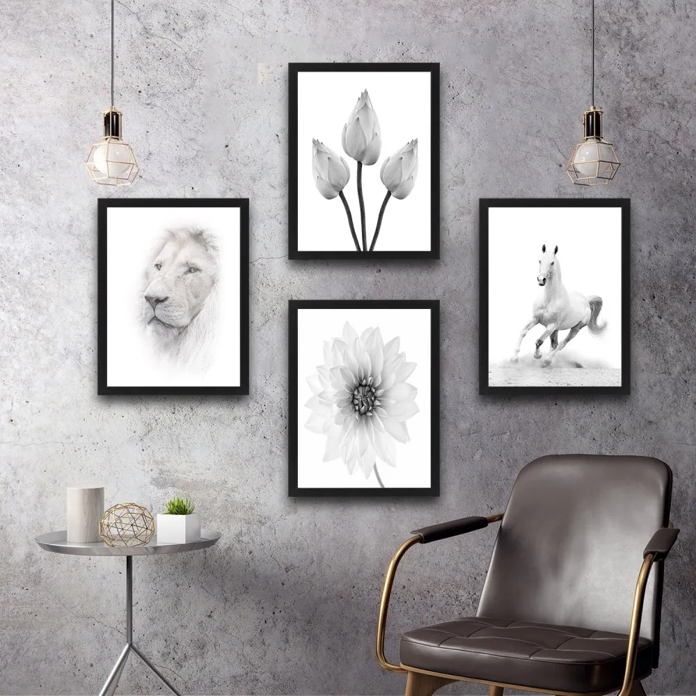 Dekorativna slika u okviru (4 komada) White World Set