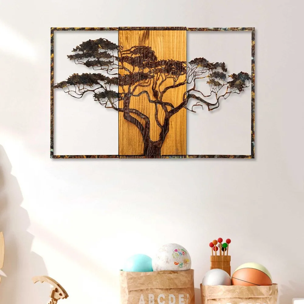 Dekorativni drveni zidni pribor Acacia Tree 388 A