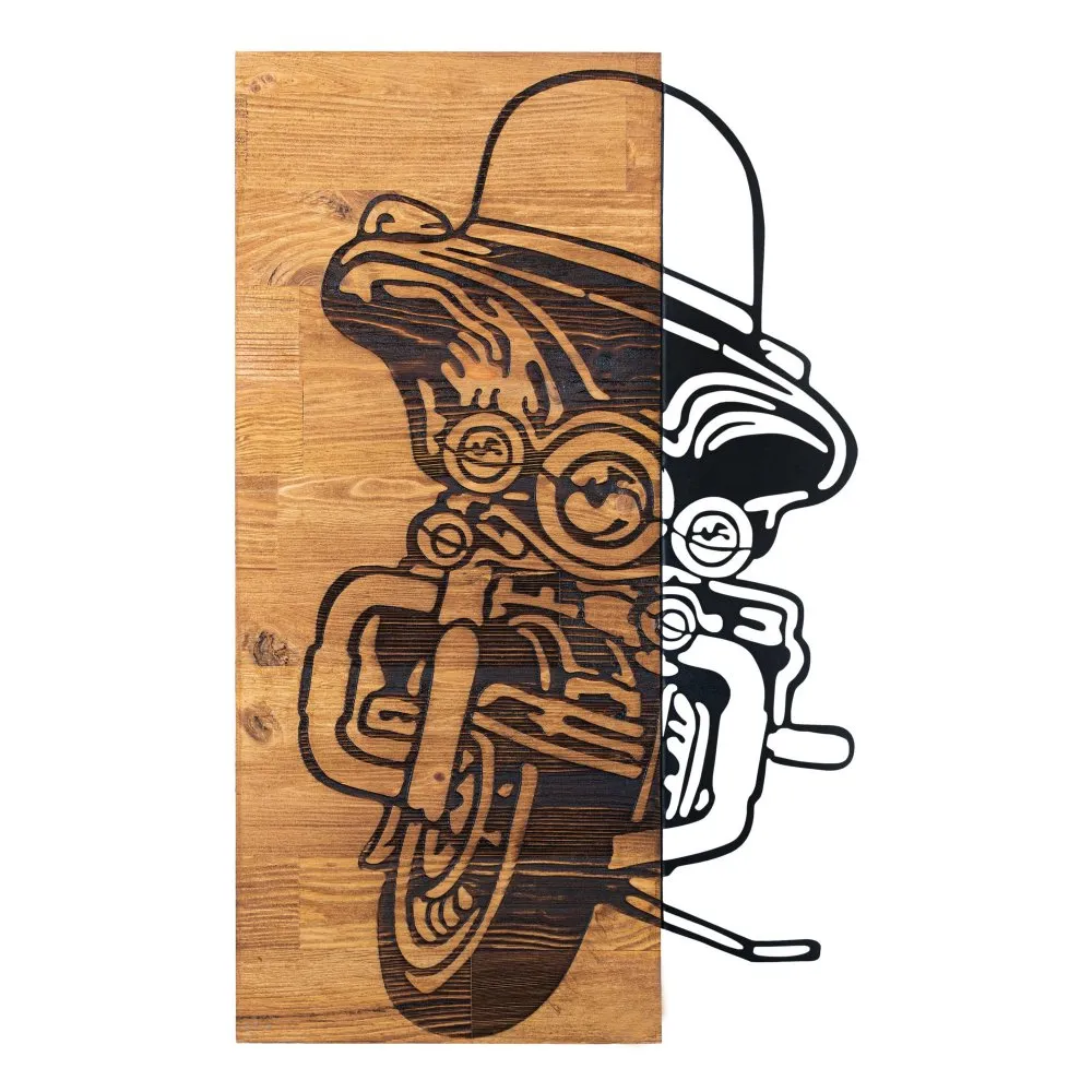 Dekorativni drveni zidni pribor Chopper 1