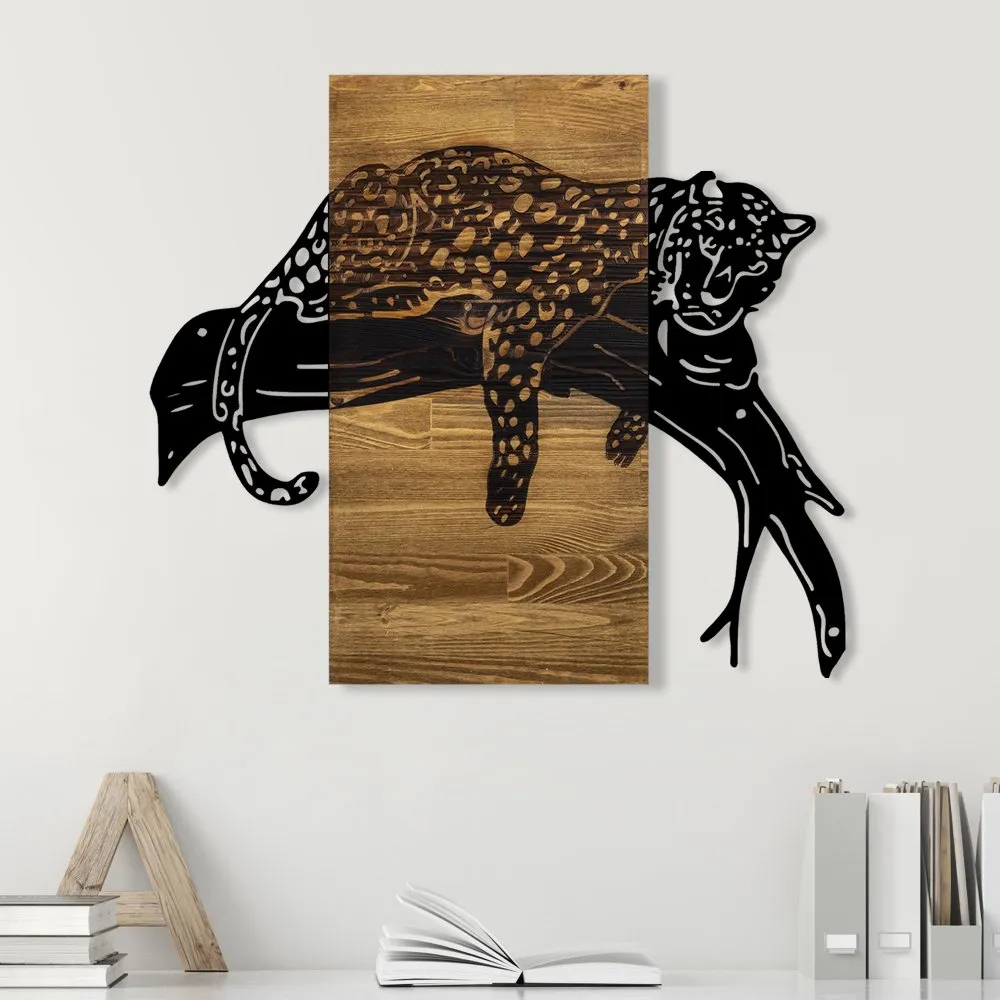 Dekorativni drveni zidni pribor Leopard