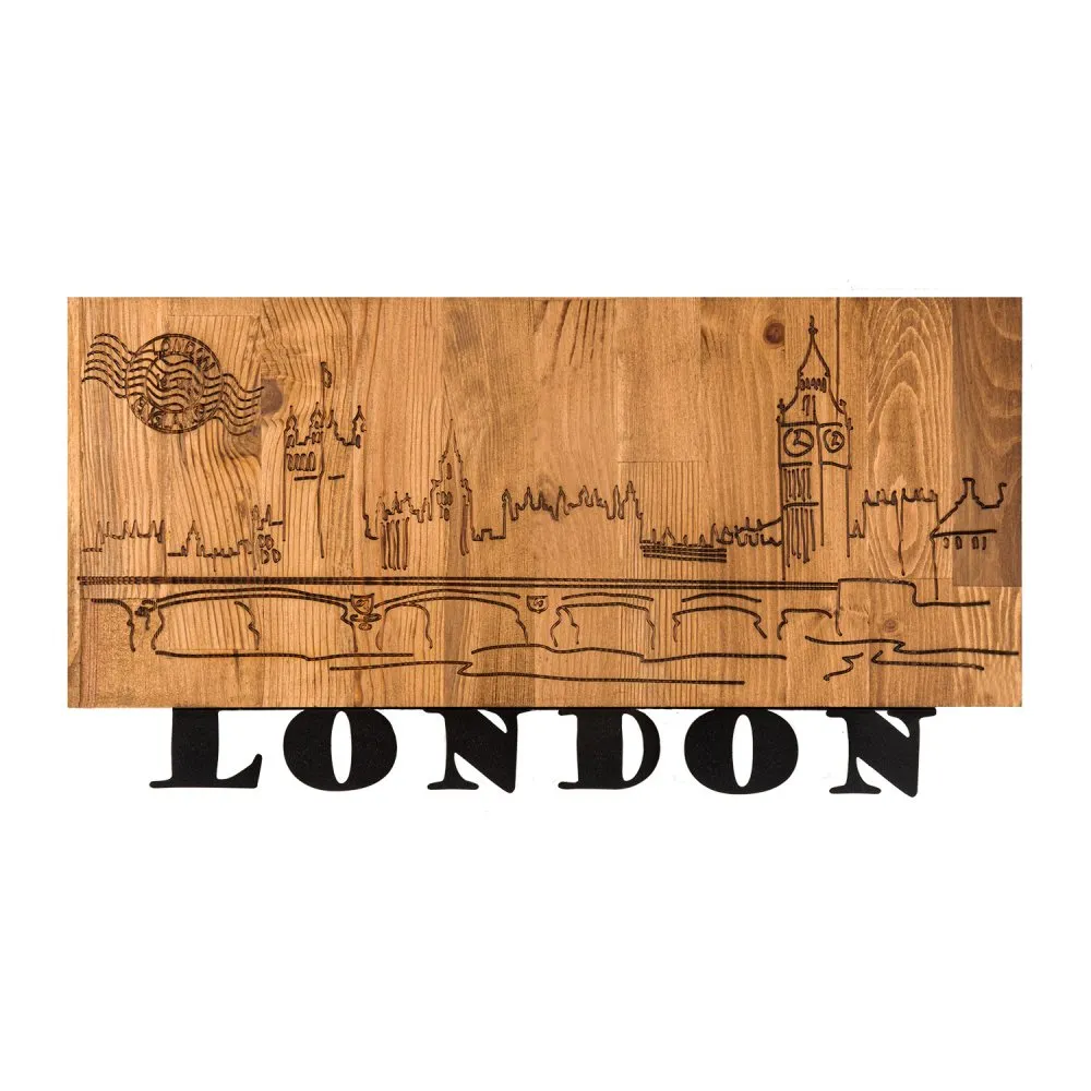 Dekorativni drveni zidni pribor London v2