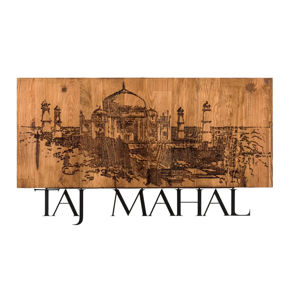 Dekorativni drveni zidni pribor Taj Mahal