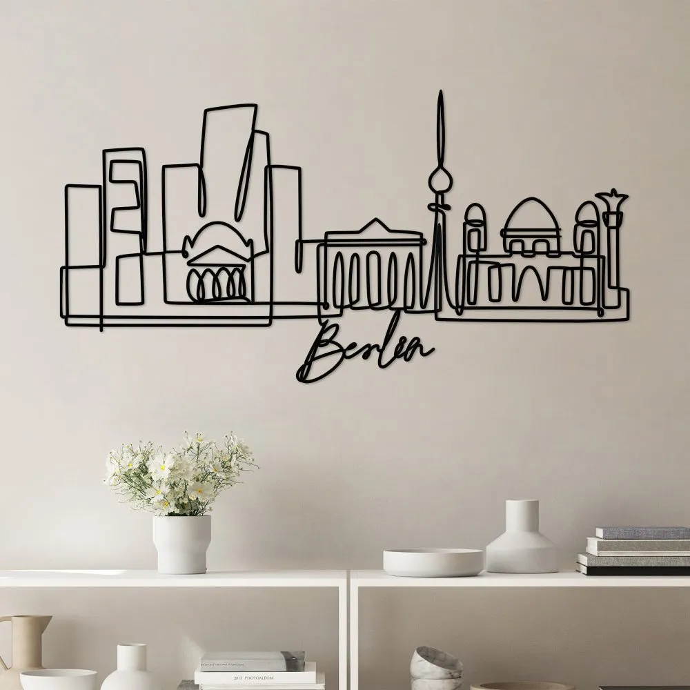 Dekorativni metalni zidni pribor Berlin crna boja