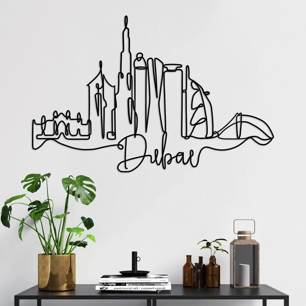 Dekorativni metalni zidni pribor crna boja Dubai