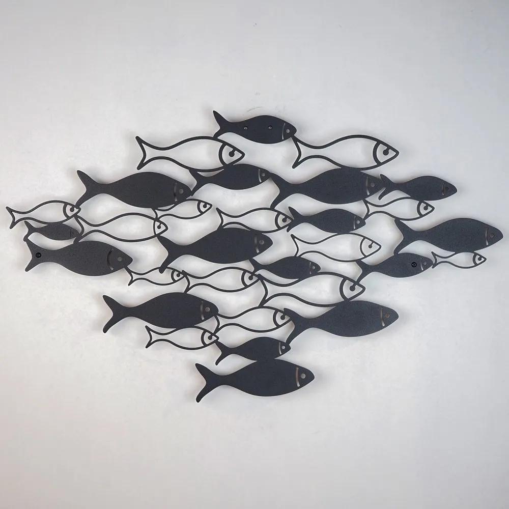 Dekorativni metalni zidni pribor Fish Swarm APT392MS