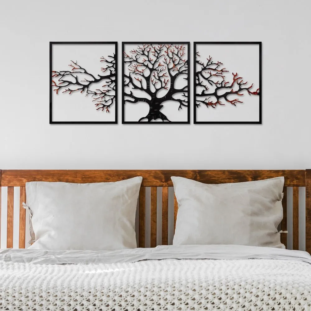 Dekorativni metalni zidni pribor multicolor Tree 48