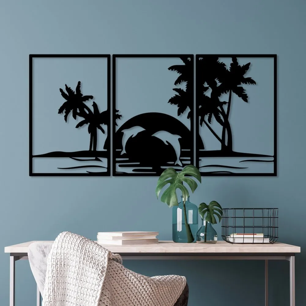 Dekorativni metalni zidni pribor Seaside Trio B