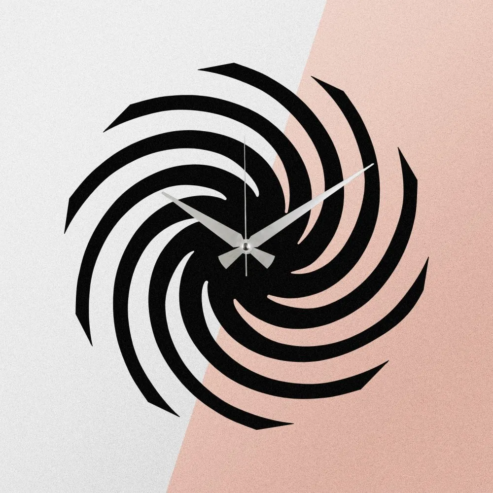 Dekorativni metalni zidni sat Enzoclock S023 black