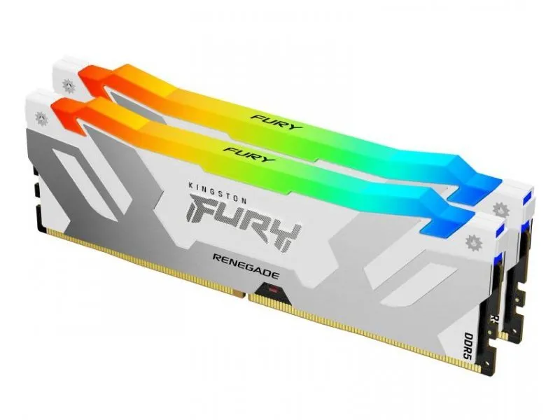 DIMM DDR5, 64GB (2x32), 6.400MHz, FURY Renegade RGB Silver/White XMP (KF564C32RWAK2-64)