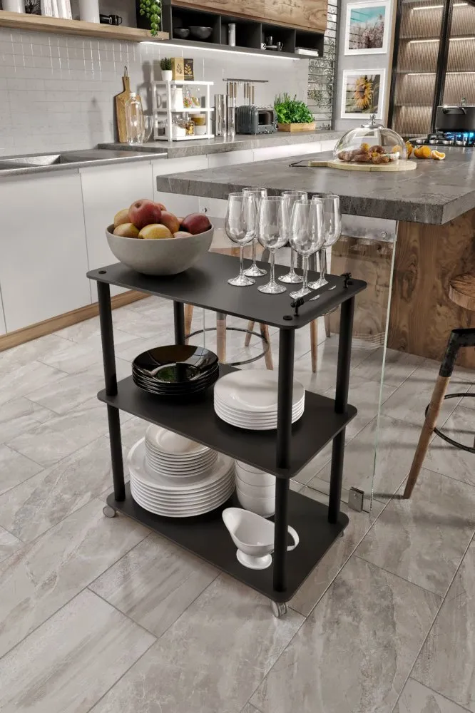 Dinner Trollei Servant Black