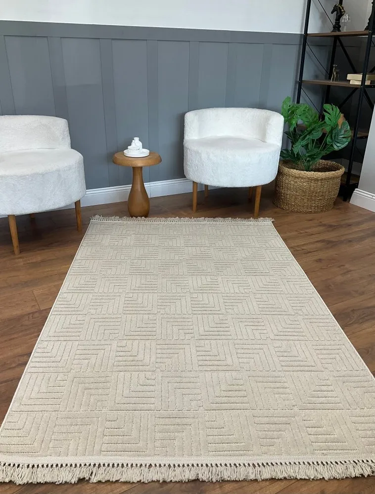 Dizayn Kare Beige tepih 120 x 180 (514SRZ1790)
