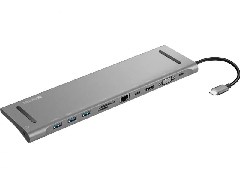 Docking station 10in1 USB-C - HDMI/VGA/LAN/3xUSB 3.0/USB C 136-31