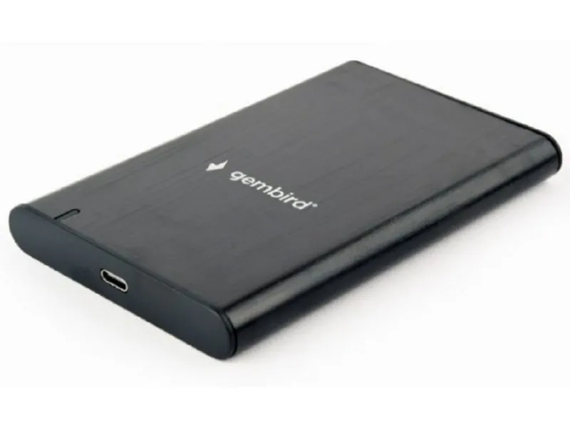 EE2-U3S-6 USB 3.1 Externo kuciste za 2.5'' SATA hard diskove Type-C bruseni aluminium crno