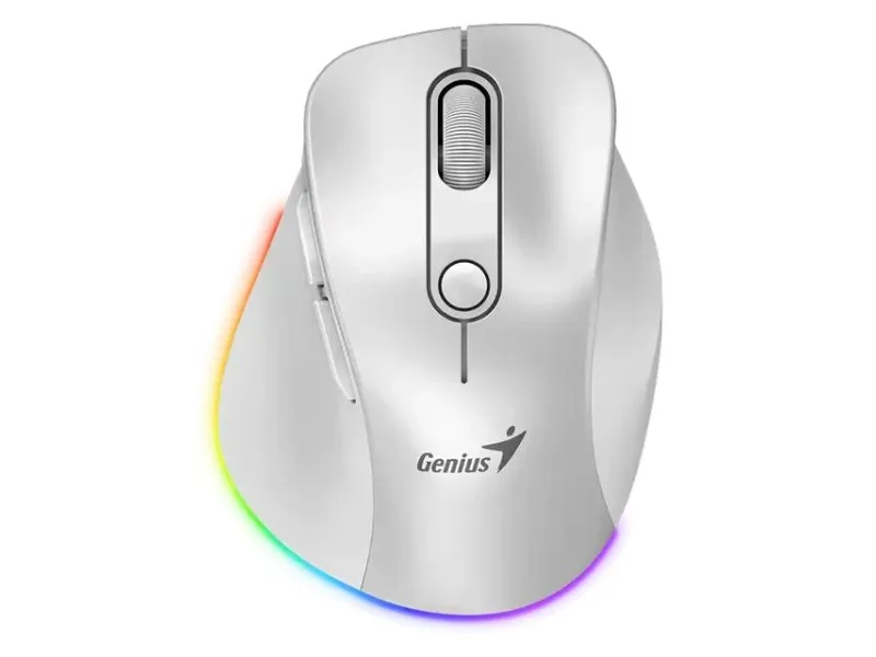Ergo 9000S Pro Pearl White USB Bežični Pine Wood miš