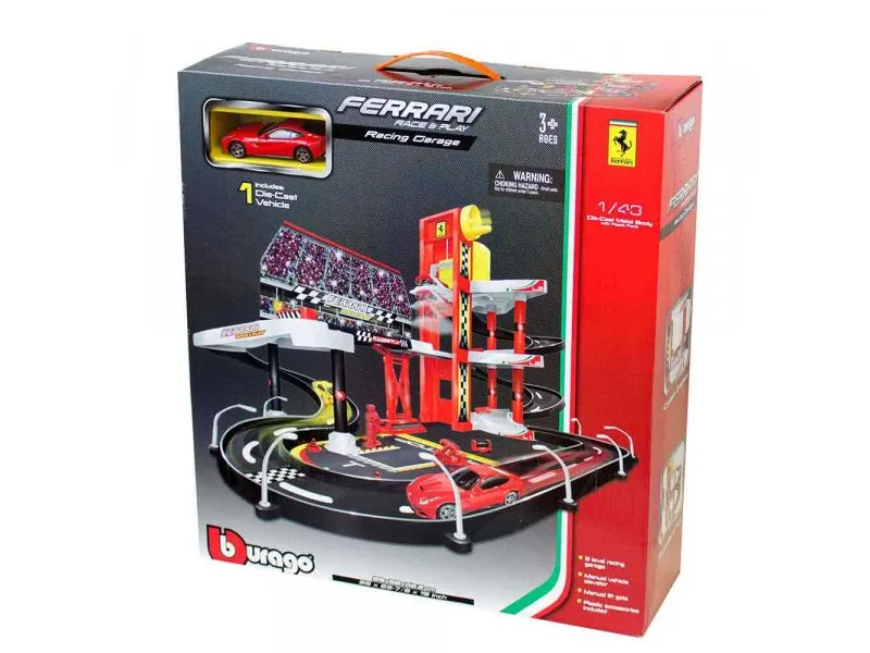 FERRARI 1:43 R P RACING GARAGE, INCL. 1 CAR