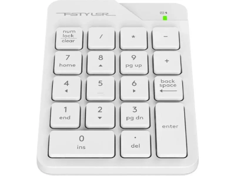 FGK21C FSTYLER 2.4G Wireless Numeric Keypad USB Type-C bela tastatura