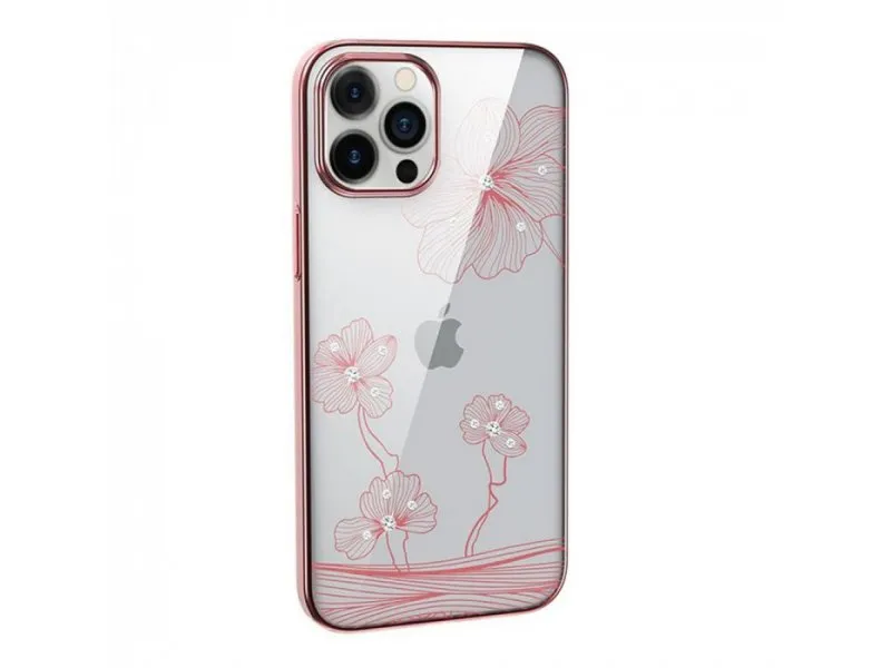 Futrola Hard Case Crystal Flora za Iphone 13 pro max Rose Gold