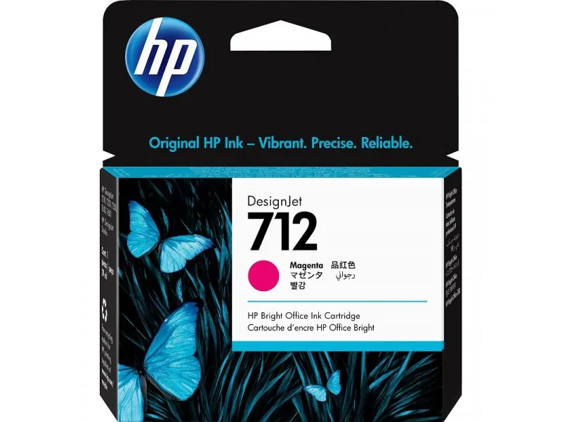 HP 712 29-ml Magenta DesignJet Ink Cartridge 3ED68A