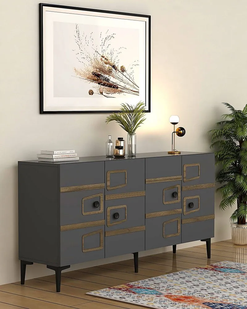 Komoda Esta KB150 Anthracite Walnut