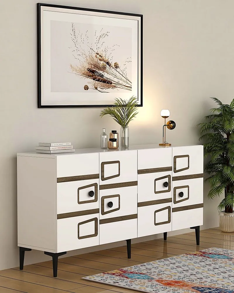 Komoda Esta KB150 White Walnut