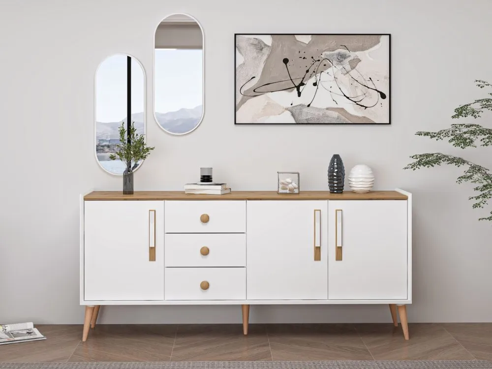 Komoda Mitra Mirror White