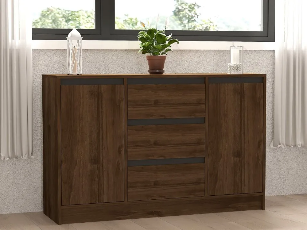 Komoda Onat Walnut Anthracite