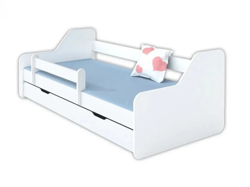 Krevet sa fiokom i dušekom 180x80cm Beli OUTLET