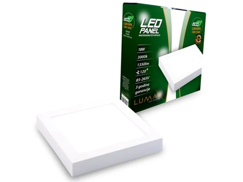 Led Panel ECO LUMNPK-18W 3000K Nadgradni-Cetvrtasti 1350 lm
