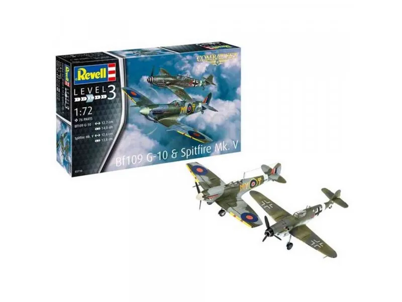 Maketa Combat Set Messerschmitt BF109G-10 & Spitfire MK.V