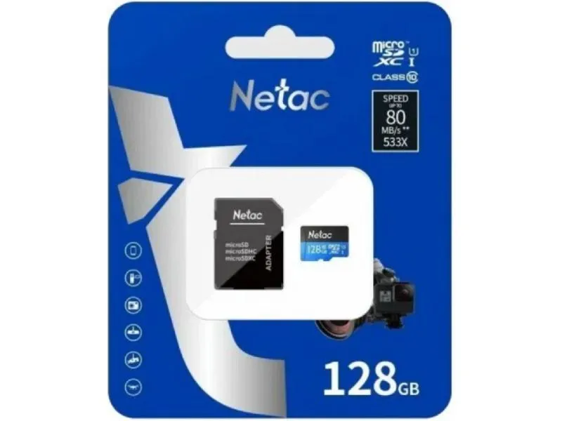 Micro SDXC, 128GB, P500 Standard + SD adapter (NT02P500STN-128G-R)