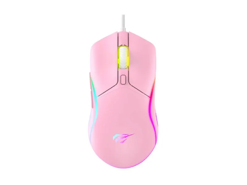 MS1029 USB RGB Gaming miš roze